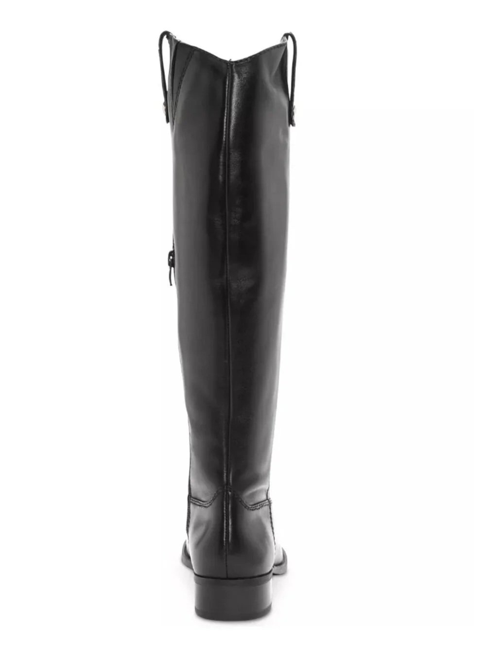 INC Fawne Black Leather Wide Calf Knee High Riding Boots Size 6 M NWT